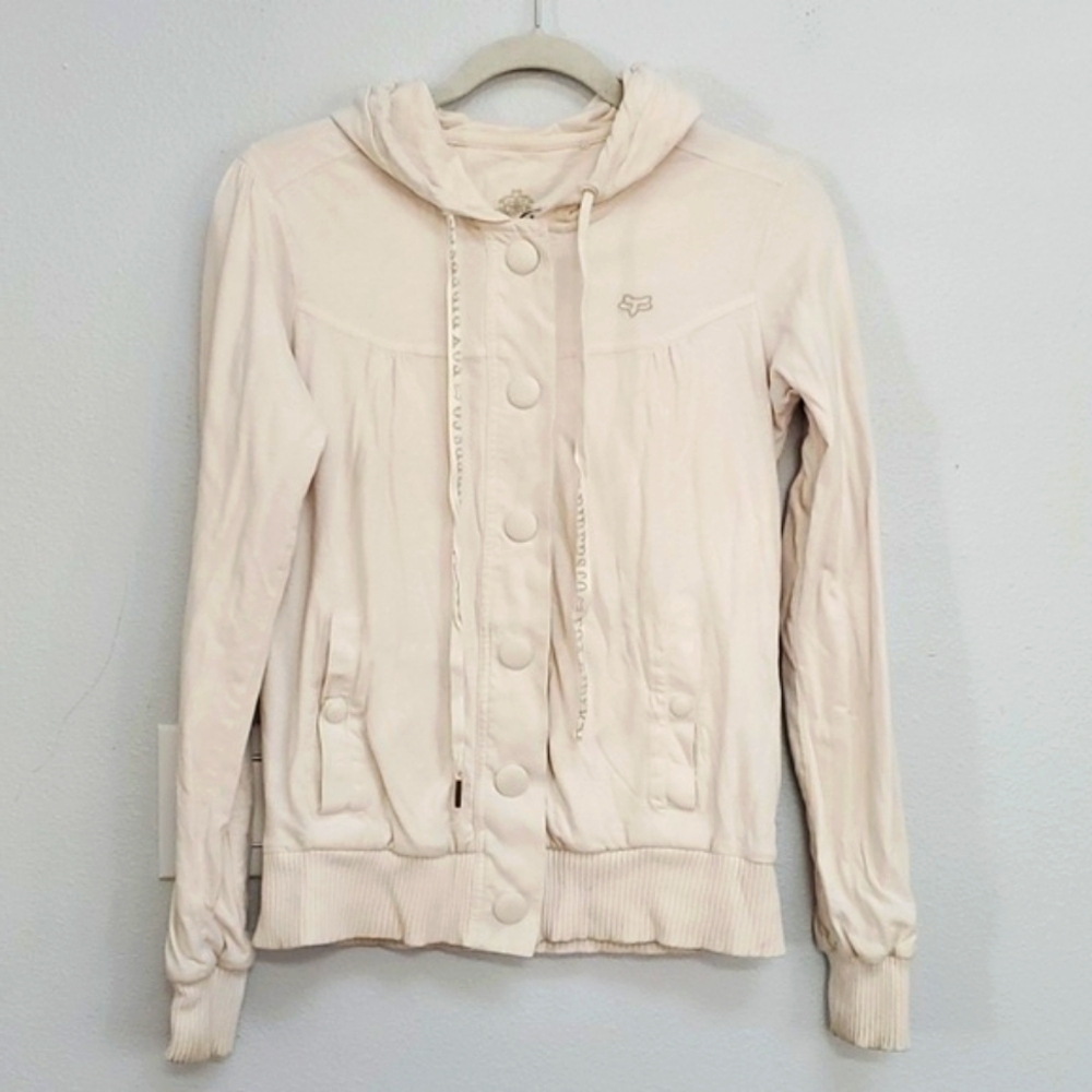 Fox Riding Co girl cream snap jacket Y2K